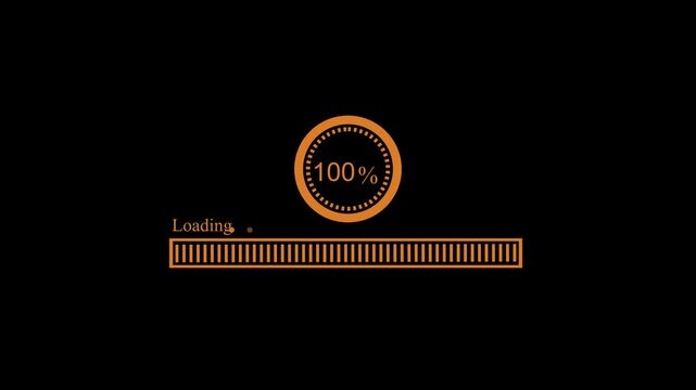 Loading Bar Animation with Continuous Waiting Progress Movement