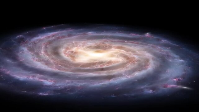 The Milky Way Galaxy. 3d animation