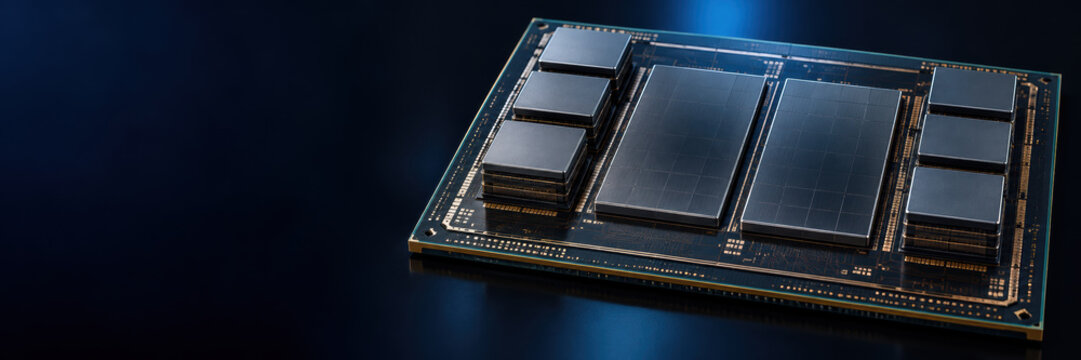 Advanced Chiplet Processor with High Bandwidth Memory on 2.5D Package, Ultra Wide Banner
