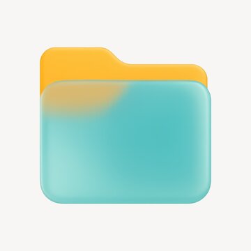Colorful digital folder icon