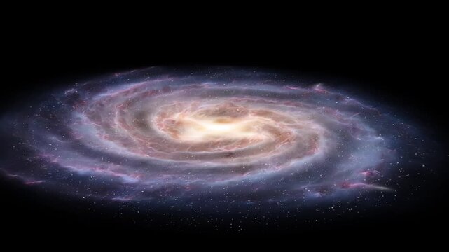 The Milky Way Galaxy. 3d animation