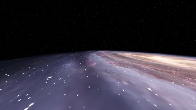 The Milky Way Galaxy. 3d animation