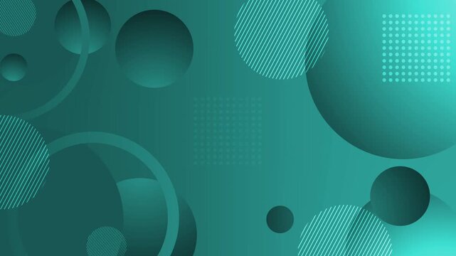 Abstract geometric background with gradient overlapping circles and dotted squares modern minimal design animation