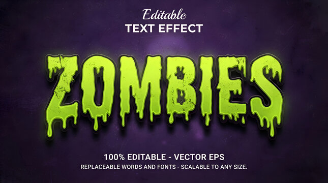 Zombies, Text Effects, Editable Text Style