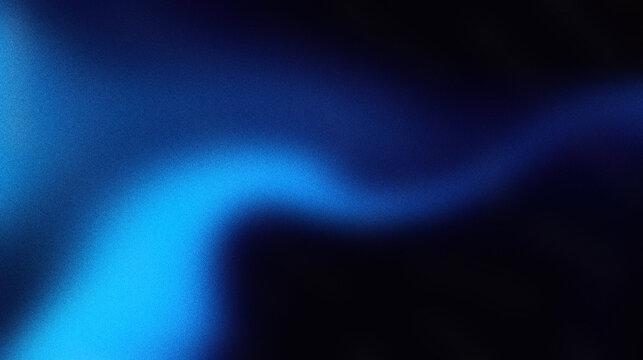 Black dark azure cobalt sapphire blue abstract background Color gradient Geometric shape Wave wavy curved line Rough grunge grain