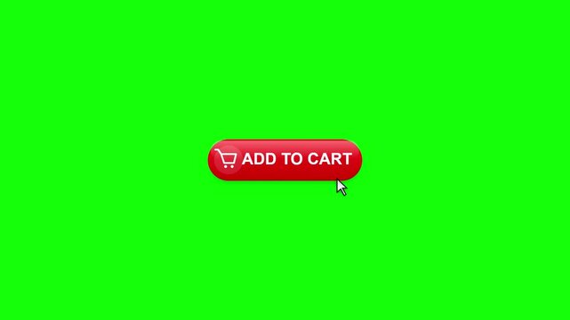 add to cart button animation with greenscreen background