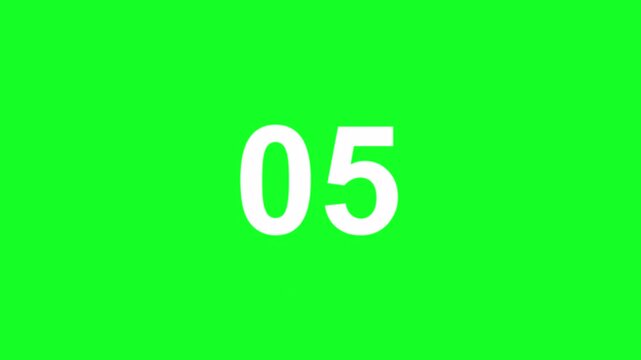 10 to 00 Digital Countdown Timer Popup Animation