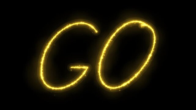 A glowing yellow cursive letter C made of sparkles and light trails on a dark background