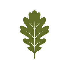 Fototapeta premium Minimalist oak leaf graphic symbol for natural botany and forestry design elements