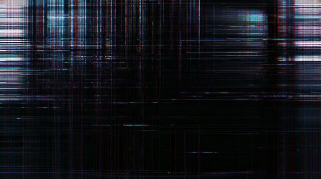 Glitch effect abstract background with horizontal and vertical lines