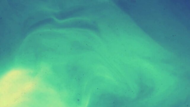 Abstract underwater scene with bioluminescent green glow in deep ocean environment