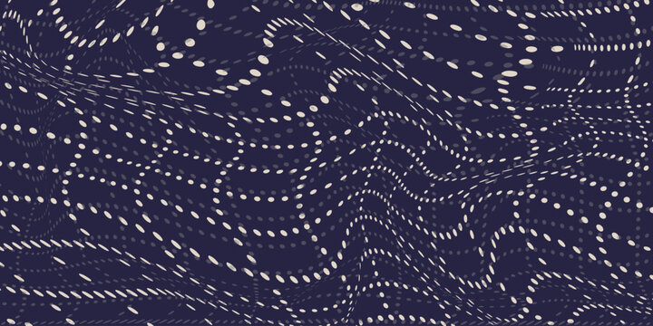 Unique premium modern dark blue ornate seamless pattern background