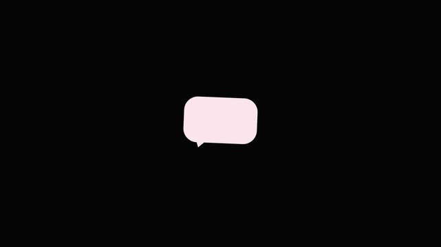 Single light pink rounded rectangular speech bubble icon suitable for social media, communication apps, dialogues, feedback, chats, and text messaging.