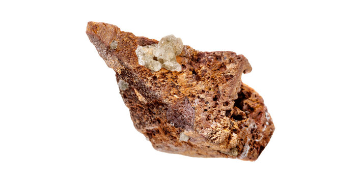 Natural titanium dioxide anatase mineral specimen with bipyramidal crystals. Educational template for science textbook, geology research and museum exhibition layout