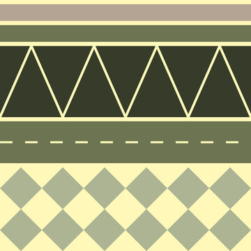 Geometric Olive Green and Beige Striped seamless abstract Background, suitable for wallpaper, fabric, or packaging design