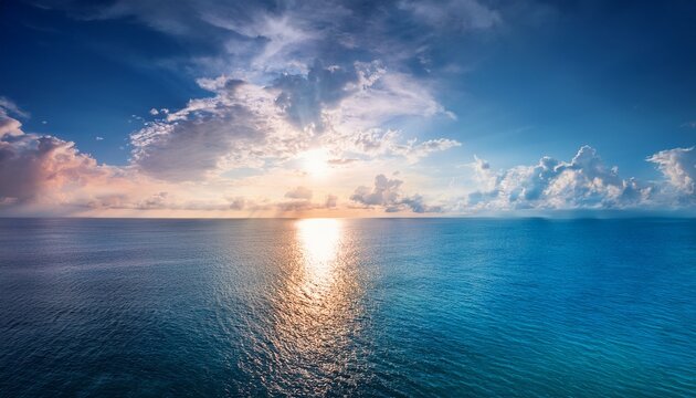 breathtaking ocean view reflection sky clouds colorful dream background sun rays seascape panoramic nature scenery summer travel horizon tropical paradise serene tranquil spectacular vista wallpaper