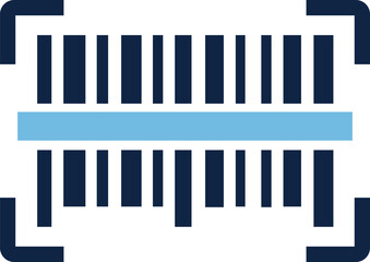 Obraz premium Flat vector icon of a barcode scanner design for digital identification and inventory management systems
