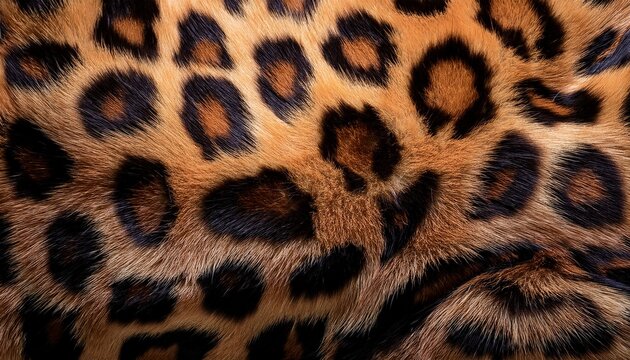 background of faux leopard print fur texture