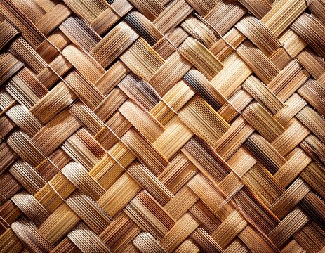 woven bamboo straw diagonal textured pattern