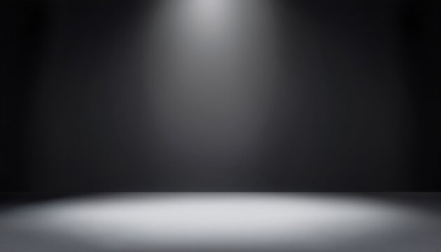 empty dark gray studio background with soft spotlight and shadow for product display