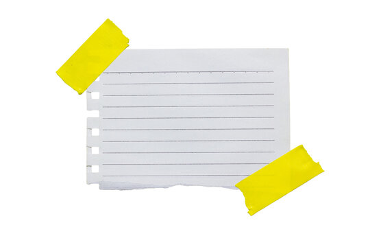 Blank notepad paper isolated on a transparent background.