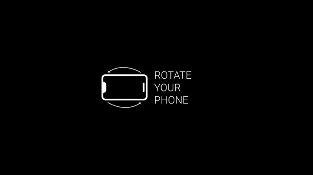 4k ultra hd 3840x2160 rotate your phone smartphone device orientation symbol motion animation dark background loop video