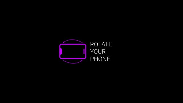 4k ultra hd 3840x2160 pink neon rotate your phone smartphone device orientation symbol motion animation dark background loop