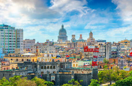 Havana, Cuba downtown skyline with the Capitolio 402