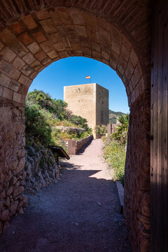 Scenic sight at the Castle of Lorca (Fortaleza del Sol). Region of Murcia, Spain.