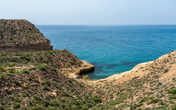 Scenic seascape ad San Juan de los Terreros, Almeria Province, Spain.
