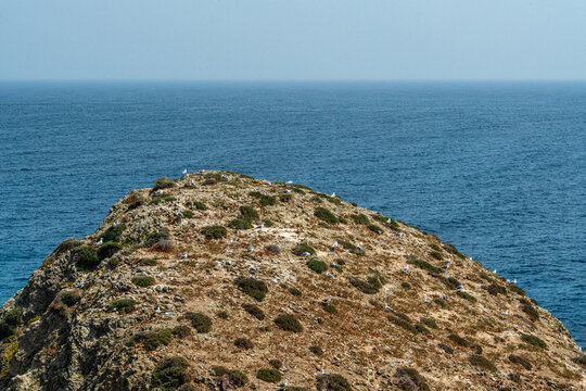Scenic seascape at La Isleta del Moro, Provinca de Almeria, Cabo de Gata natural park, Spain.
