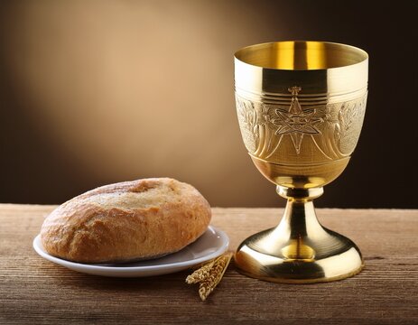 first communion chalice and host