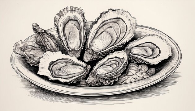 oysters ink sketch