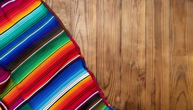 poncho background cinco de mayo mexican serape fiesta pattern traditional culture blanket with stripes pattern copy space fabric textile material mexican backdrop stock photo stock photograph image