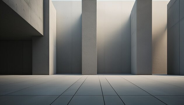 contemporary zoom background featuring minimalist concrete
