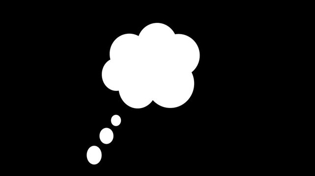 Animated Cloud Thought Bubble Overlay for Comic Book Animations, Thought Cloud Effect for Character Dialogue, Dream Sequence Graphics, Explainer Video Assets, and Social Media Edits
