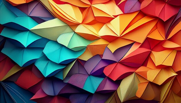 colourful origami paper as abstract wallpaper history generative ai