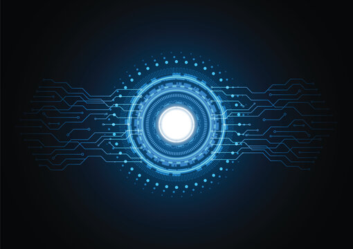 technology abstract circle circuit vector background