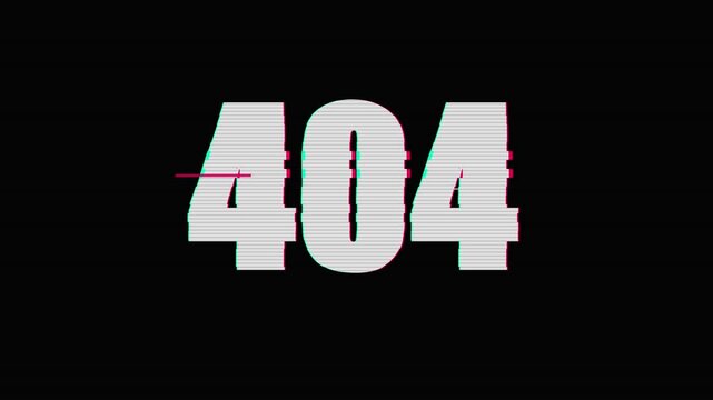 Error Page Not Found Glitch Animation