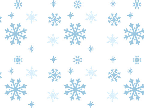Seamless winter snowflake pattern background