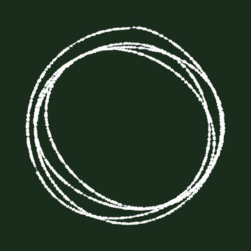 Hand-drawn white spiral frame for use as a frame, copy space, emphasis, etc