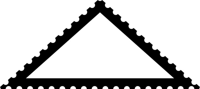 Triangle stamp frame