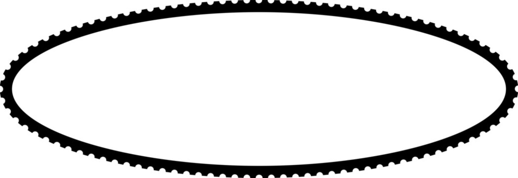 Oval stamp frame