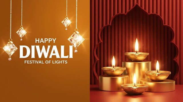 Happy Diwali - festival of lights colorful poster template design with decorative diya lamp. vector illustration. Indian festival of lights Happy Diwali, holiday Background, Diwali ...