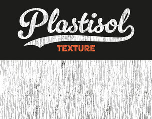 Fototapeta premium Vector grunge plastisol texture. Distressed, cracked overlay for vintage effects. Perfect for t-shirt graphics.