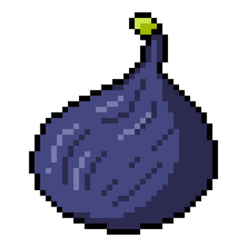 Vector Pixel Art Icon of Fig