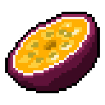 Vector Pixel Art Icon of Maracuya