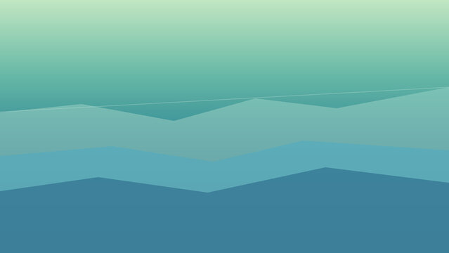 Couches ondul&eacute;es bleu vert formant des horizons marins