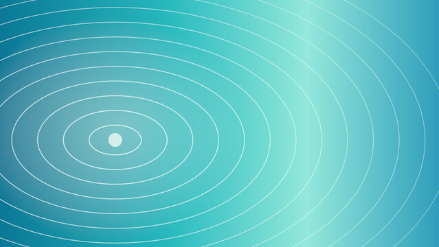 Ondes concentriques turquoise dans une eau claire