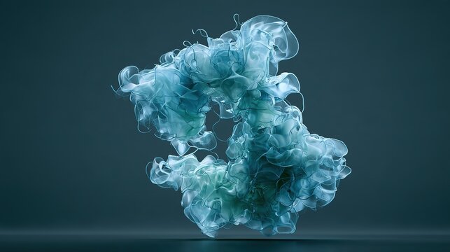 simple scientific‑research tech illustration, three‑dimensional folded protein structure model, semi‑transparent molecular surface